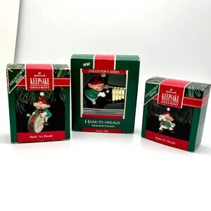 Hallmark Keepsake Ornaments Hark! Its Herald Series 1989 3 Each